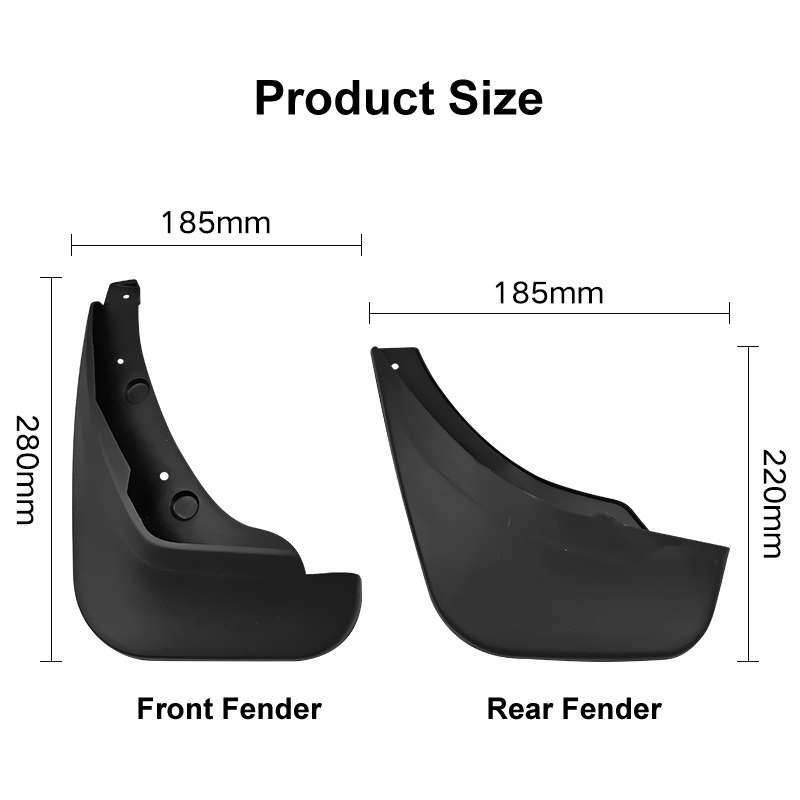 For Mazda 2 Hatchback 2007-2012 4pcs/Set Car Auto Soft Plastic Splash Flaps Fender Guard