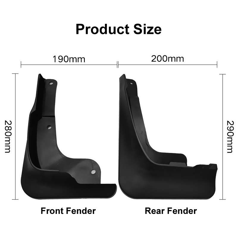 For Honda Fit Jazz Sport Pro 2021 4pcs/Set Car Auto Soft Plastic Splash Flaps Fender Guard