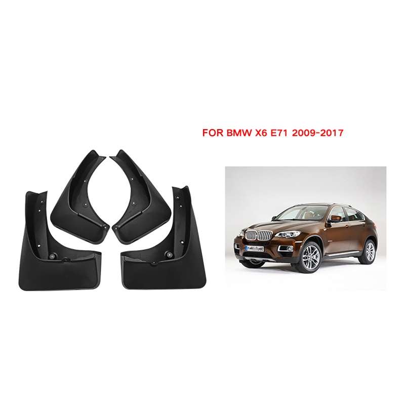 For BMW X6 E71 2009-2017 4pcs/Set Car Auto Soft Plastic Splash Flaps Fender Guard