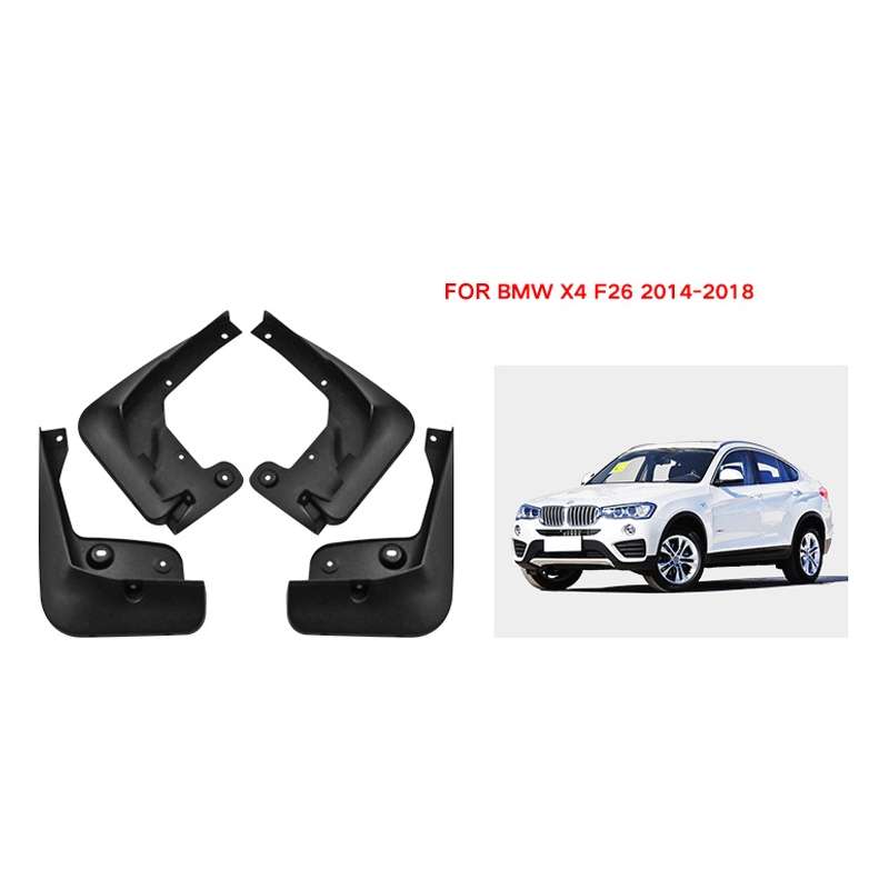 For BMW X4 X F26 2014-2018 4pcs/Set Car Auto Soft Plastic Splash Flaps Fender Guard