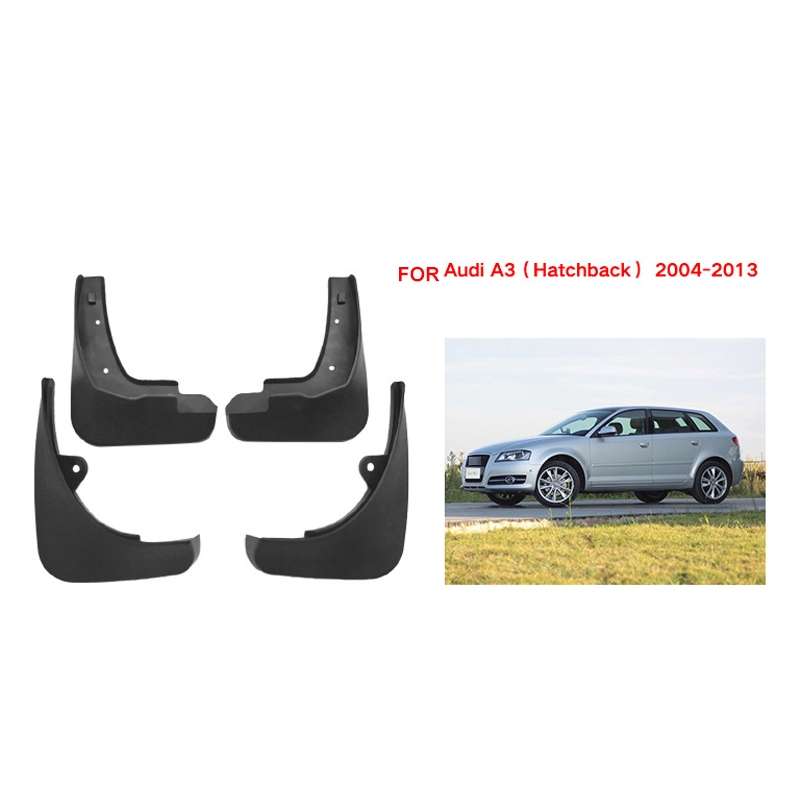 For Audi A3 2004-2013 4pcs/Set Car Auto Soft Plastic Splash Flaps Fender Guard