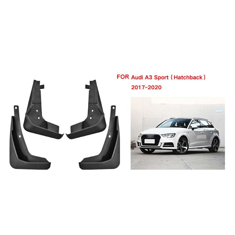For Audi A3 Hatchback Sport 2017-2020 4pcs/Set Car Auto Soft Plastic Splash Flaps Fender Guard