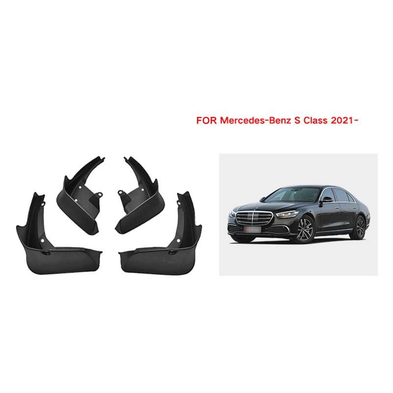 For Mercedes-Benz S-class 2022 4pcs/Set Car Auto Soft Plastic Splash Flaps Fender Guard