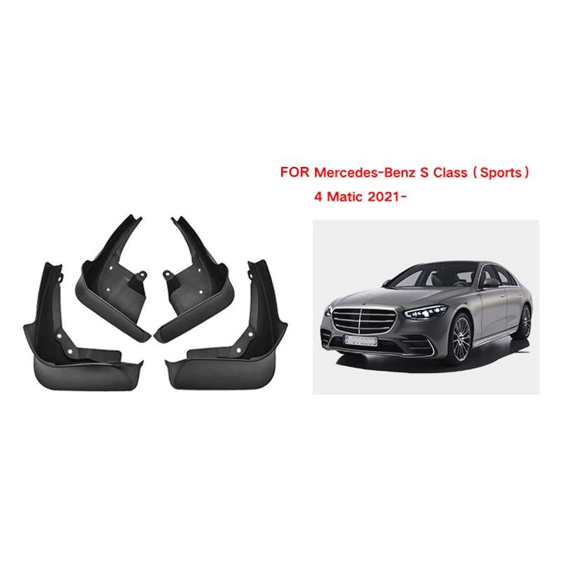 For Mercedes-Benz S-class Sport 2022 4pcs/Set Car Auto Soft Plastic Splash Flaps Fender Guard