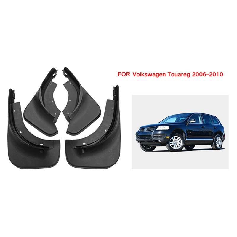 For Volkswagen Touareg 2005-2010 4pcs/Set Car Auto Soft Plastic Splash Flaps Fender Guard, without W