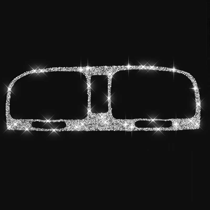 Car Middle Air Outlet Diamond Decoration Cover Sticker for Volkswagen Golf 6 2008-2012, Left and Rig