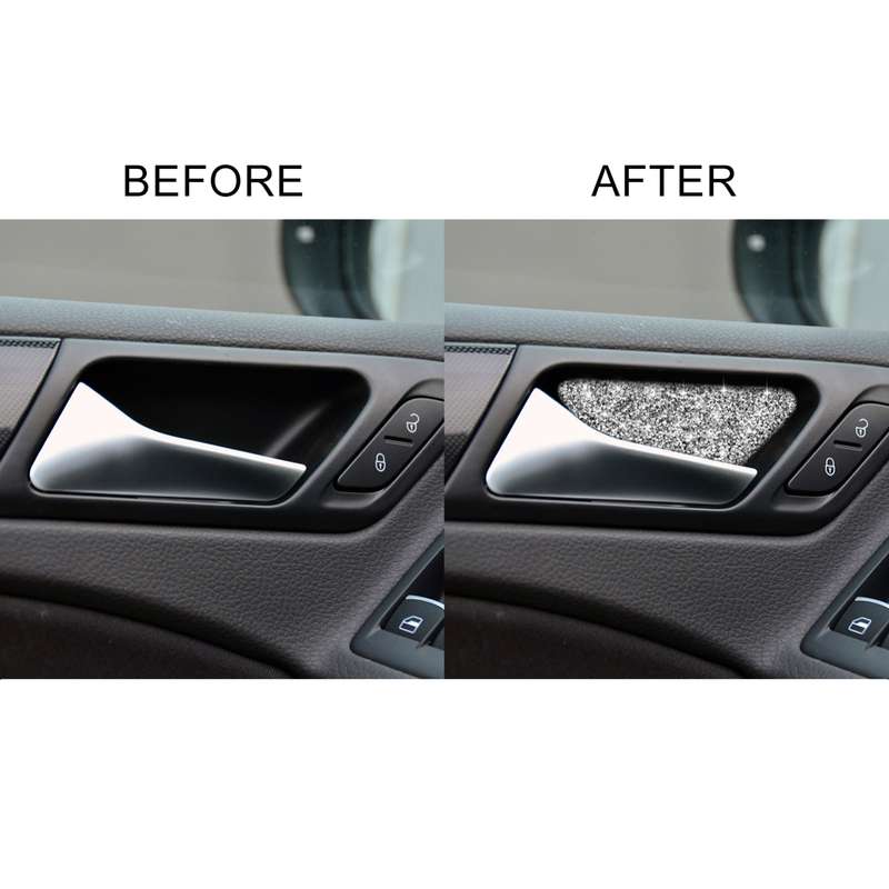 Car Door Bowl Diamond Decoration Cover Sticker for Volkswagen Golf 6 2008-2012, Left and Right Drive