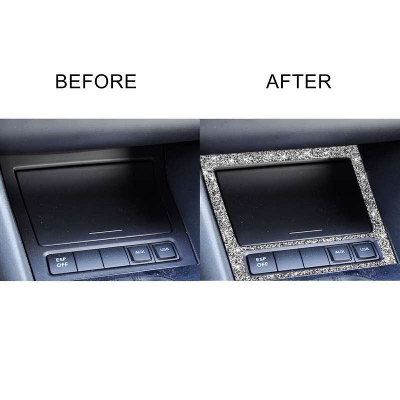 Car Ashtray Frame Diamond Decoration Cover Sticker for Volkswagen Golf 6 2008-2012, Left and Right D