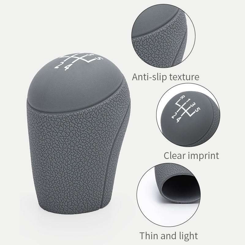 For Volkswagen 6-speed Car Silicone Dustproof Shift Knob Gear Protective Cover (Black)