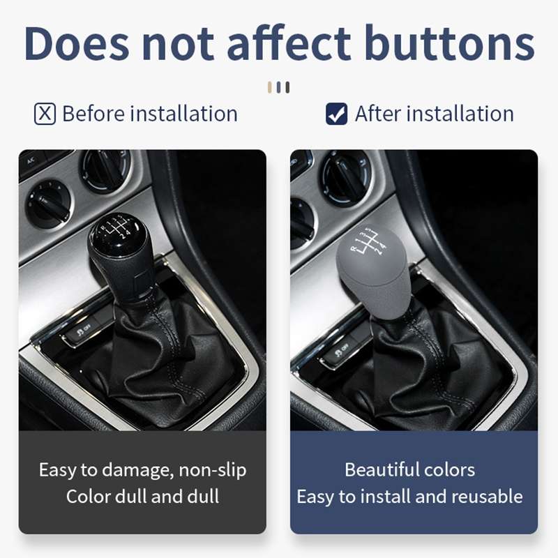 For Volkswagen 6-speed Car Silicone Dustproof Shift Knob Gear Protective Cover (Black)