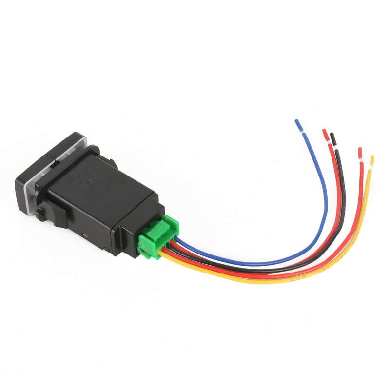 TS-201 For Toyota Car Blue-green Light Large Fog Light Dual Control Switch with Lock