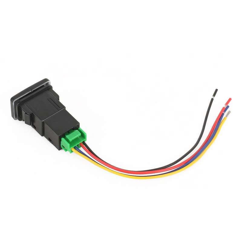 TS-202 For Toyota Blue-green Light Car Small Dual Control Switch with Lock