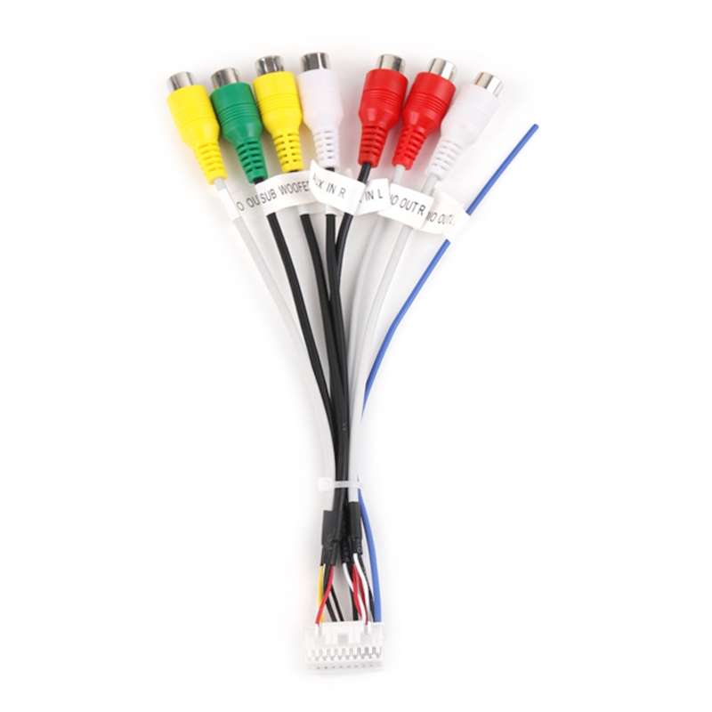 Palminfo Android Navigation 20-pin Plug RCA Video Audio Modified Tail Cable