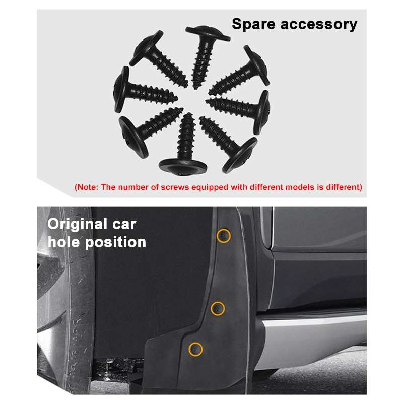 For BMW X7 2019-2023 4pcs/Set Car Auto Soft Plastic Splash Flaps Fender Guard without Pedals