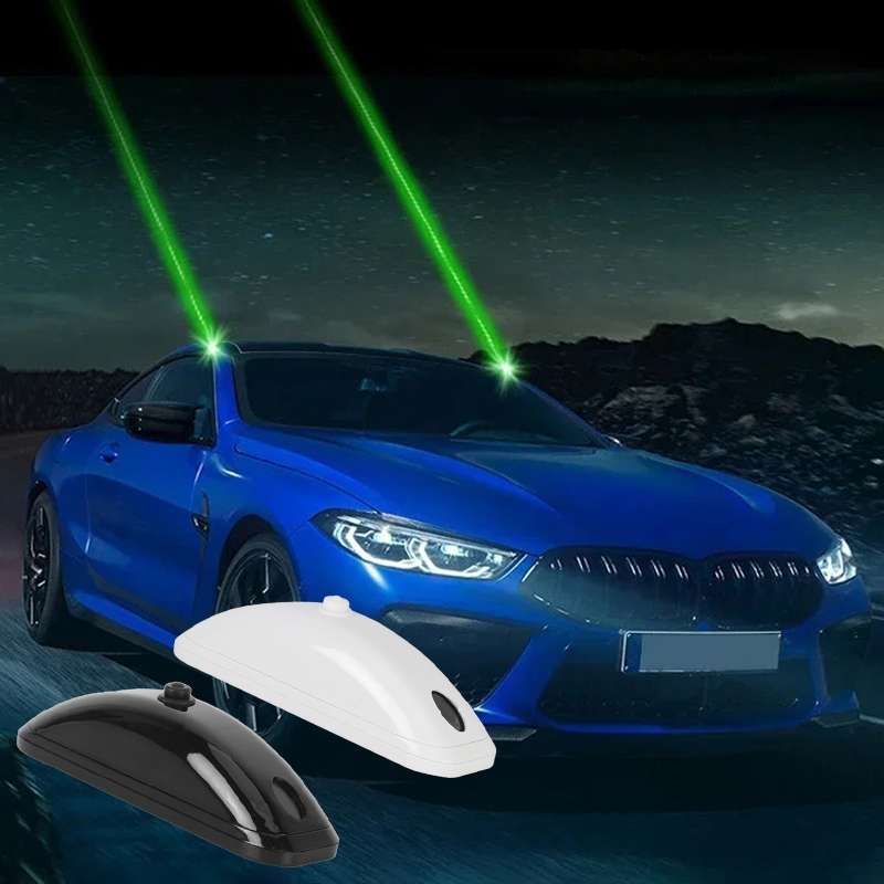 H901 2pcs / Pack Car Remote Pilot Light Warning Light Dual Flash Light (Black)