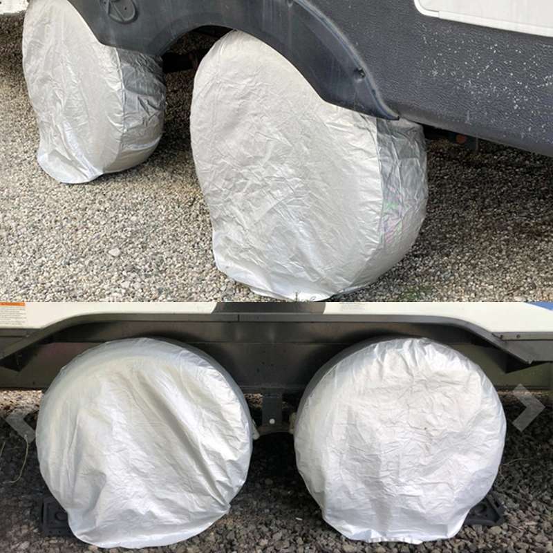 4pcs / Set Car Tire 420D Oxford Cloth Protective Cover, Diameter: 60-66cm, Width: 30cm
