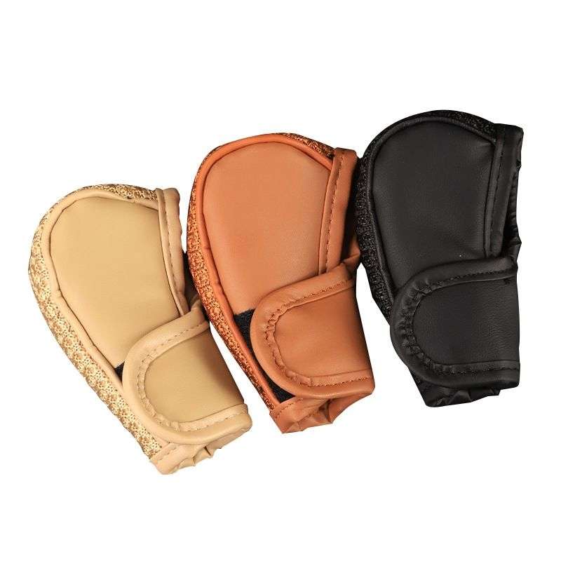 Universal Car PU + Ice Silk Gear Shift Knob Protective Cover (Brown)