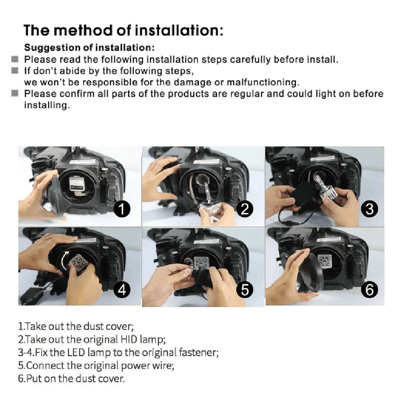 D Series D3S 35W 6000K 4500LM 2pcs/Box Car LED Headlight