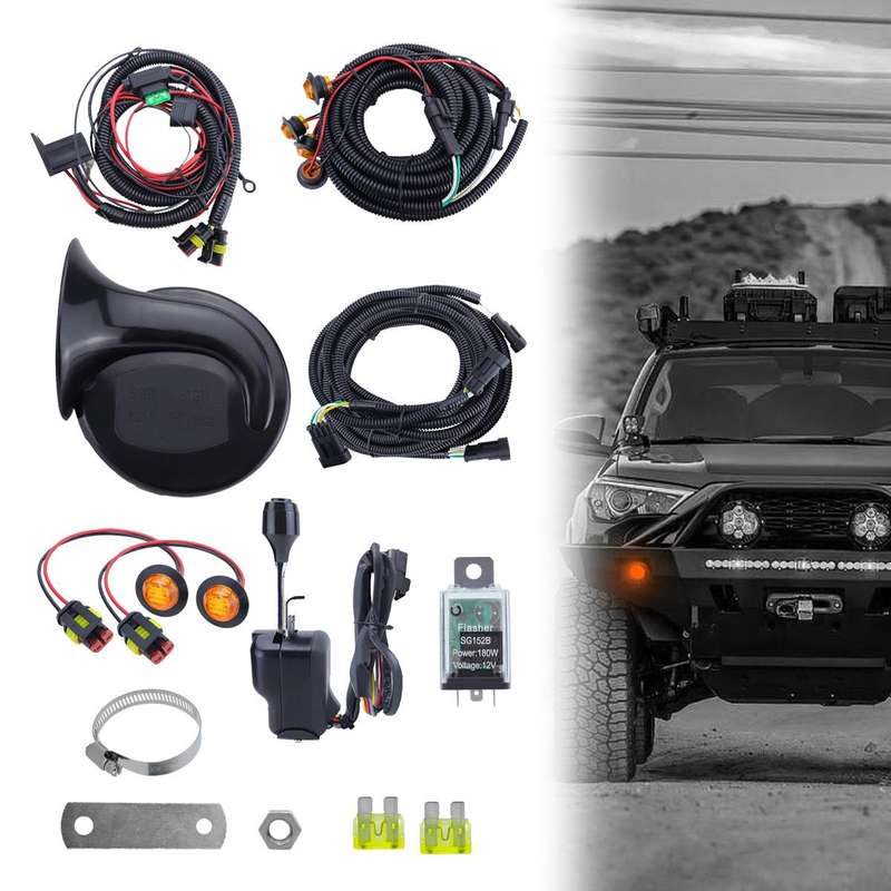 CP-5221 UTV Turn Signal Kit with Horn, Plug and Play Street Legal with Column Turn Switch and 105, A