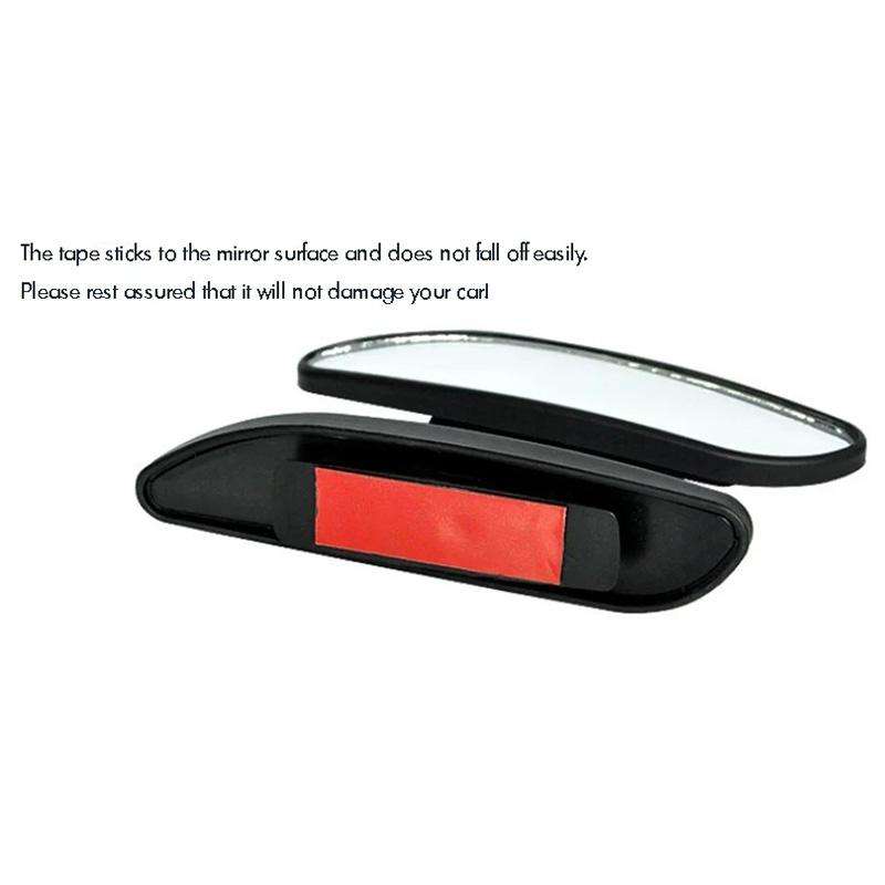 3R-060 One Pair Car Auxiliary Side View Mirror Round Blind Spot Wide Angle Mirror (Black)