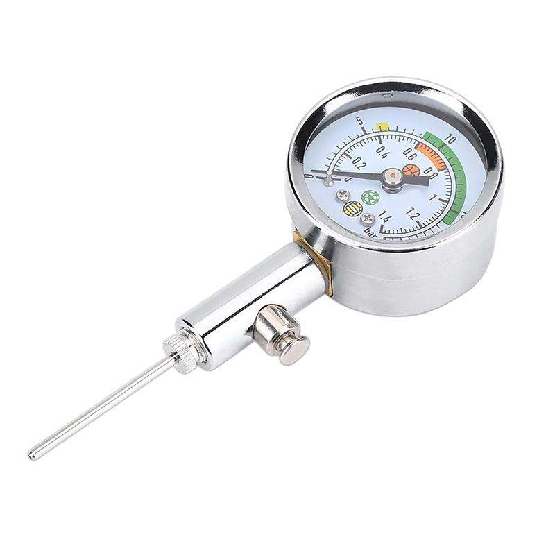 Portable Mini Air Pressure Gauge Pressure Barometer Ball Pressure Gauge (Silver)
