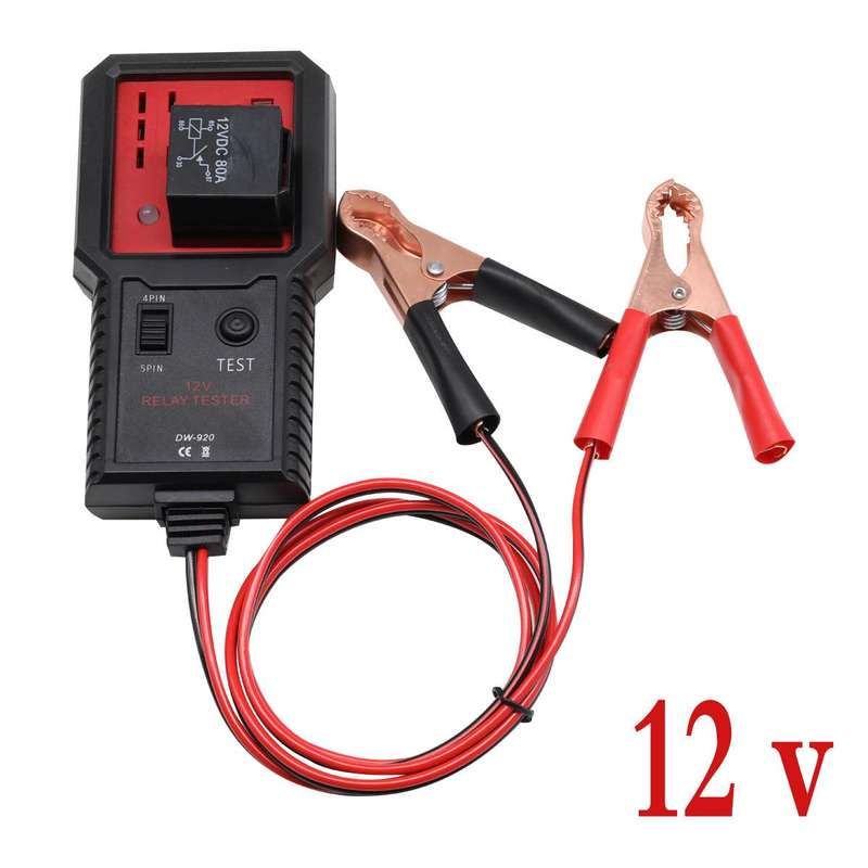utomotive Relay Tester 12V Universal Relay Analyzer 4-Pin & 5-Pin Relays Tester (Black Red)