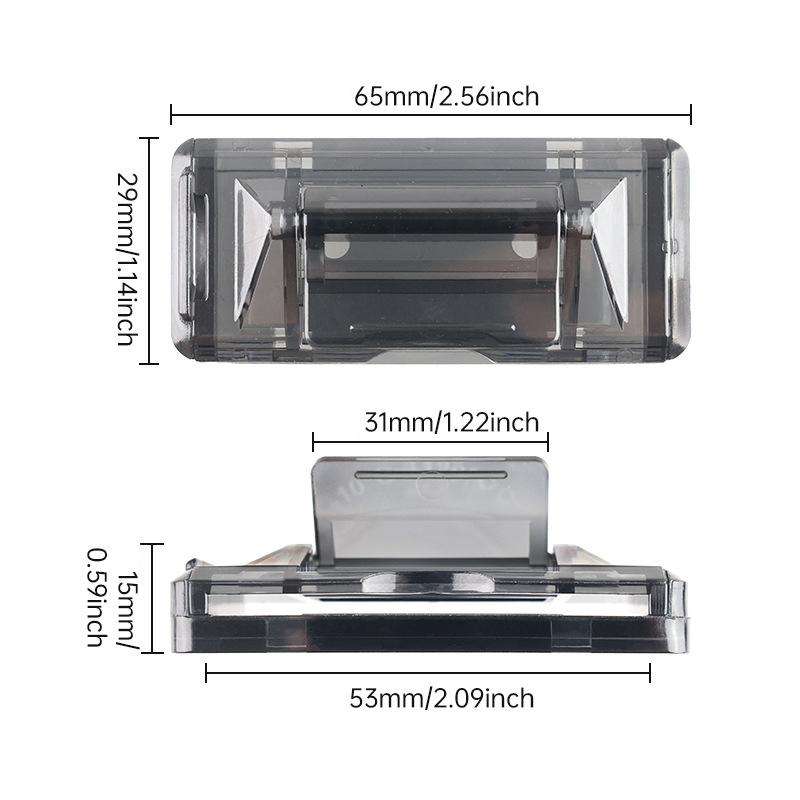 SHUNWEI SD-1405 1 Pair Car Safety Stopper Buckle Seat Belt Clip (Transparent Black)
