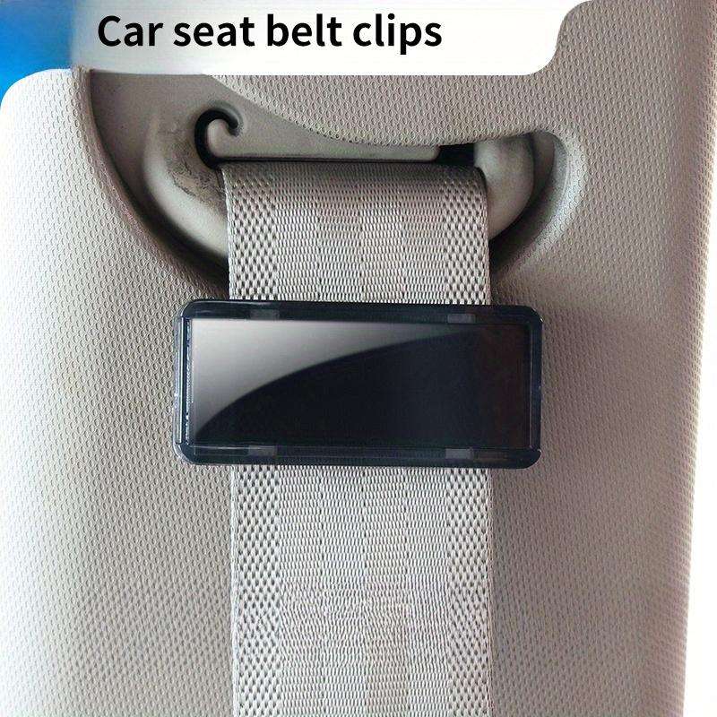 SHUNWEI SD-1405 1 Pair Car Safety Stopper Buckle Seat Belt Clip (Transparent Black)