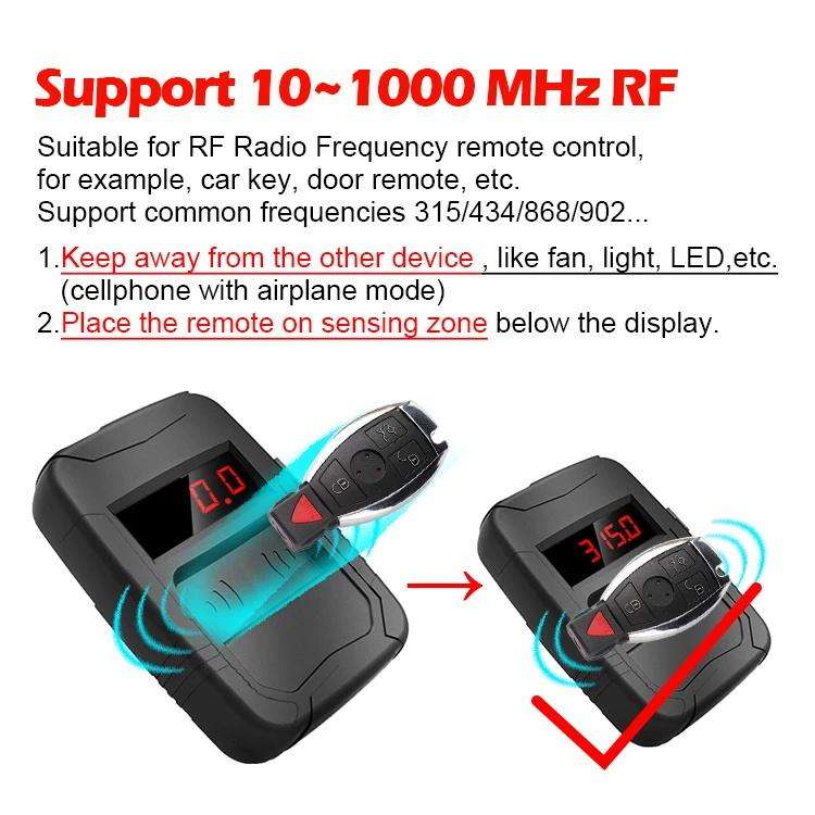 WOYO PL001 Car Remote Control Tester 10-1000MHZ RF IR Infrared Wireless Digital Frequency Tester for