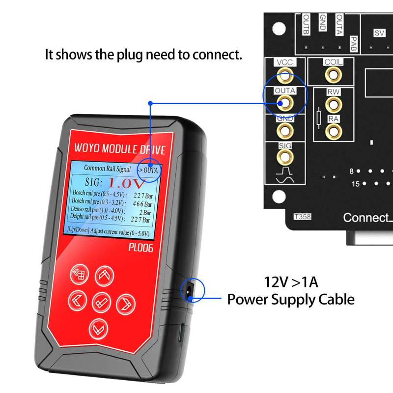 WOYO PL006 Automotive Component Sensor Offline Drive Tester for Automotive Maintenance and Inspectio