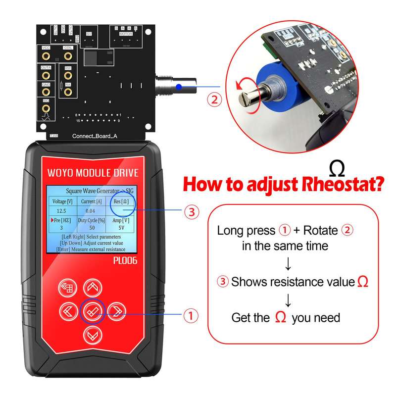 WOYO PL006 Automotive Component Sensor Offline Drive Tester for Automotive Maintenance and Inspectio