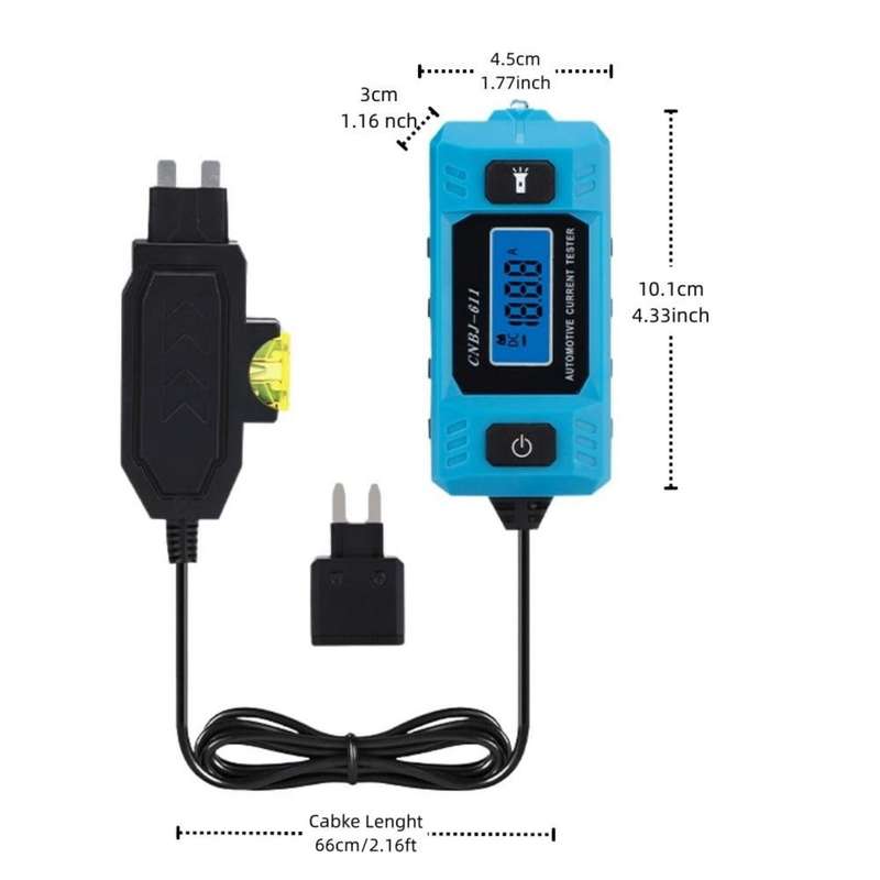 CNBJ-611 Automotive LED Blade Fuse Current Tester (Blue)