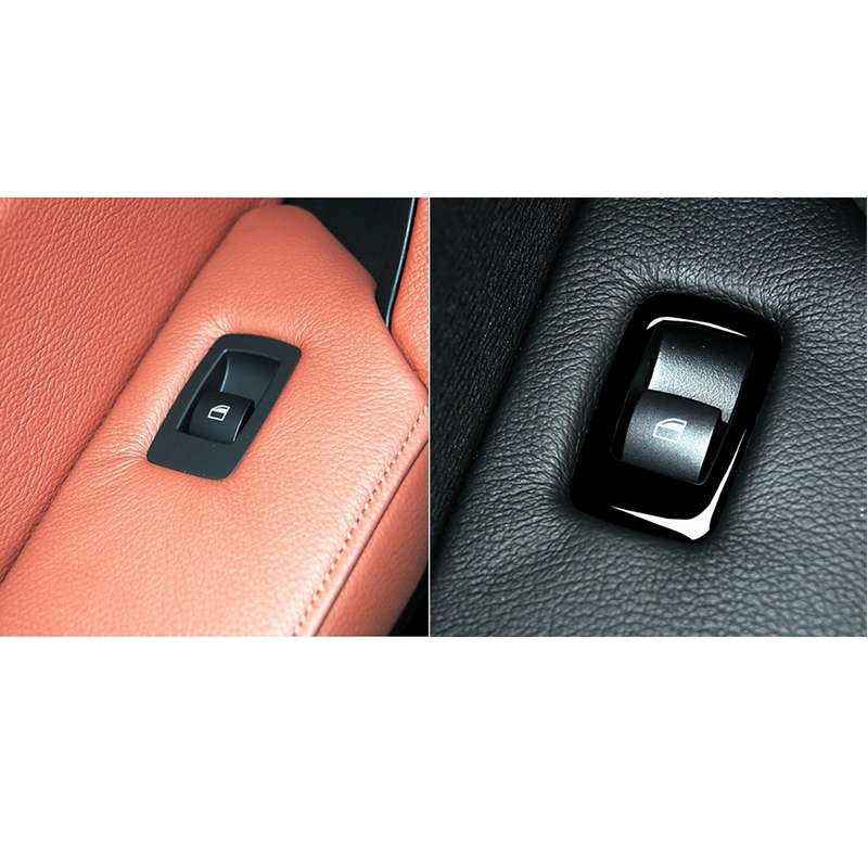 Car Left Drive Window Lift Panel + Start Button Decorative Sticker for BMW X5 E70 2008-2013 / X6 E71