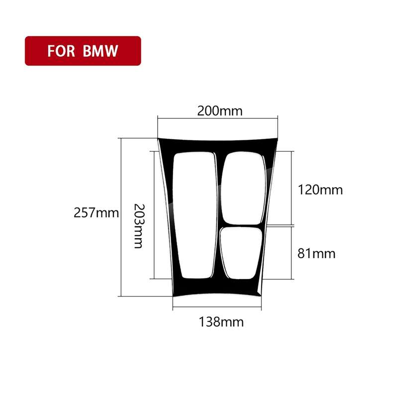 Car Left Drive Gear Panel Decorative Sticker for BMW X5 E70 2008-2013 / X6 E71 2009-2014(Black)