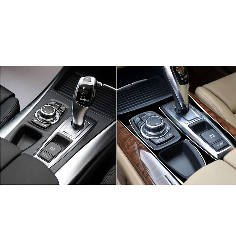 Car Right Drive Gear Panel Decorative Sticker for BMW X5 E70 2008-2013 / X6 E71 2009-2014(Black)