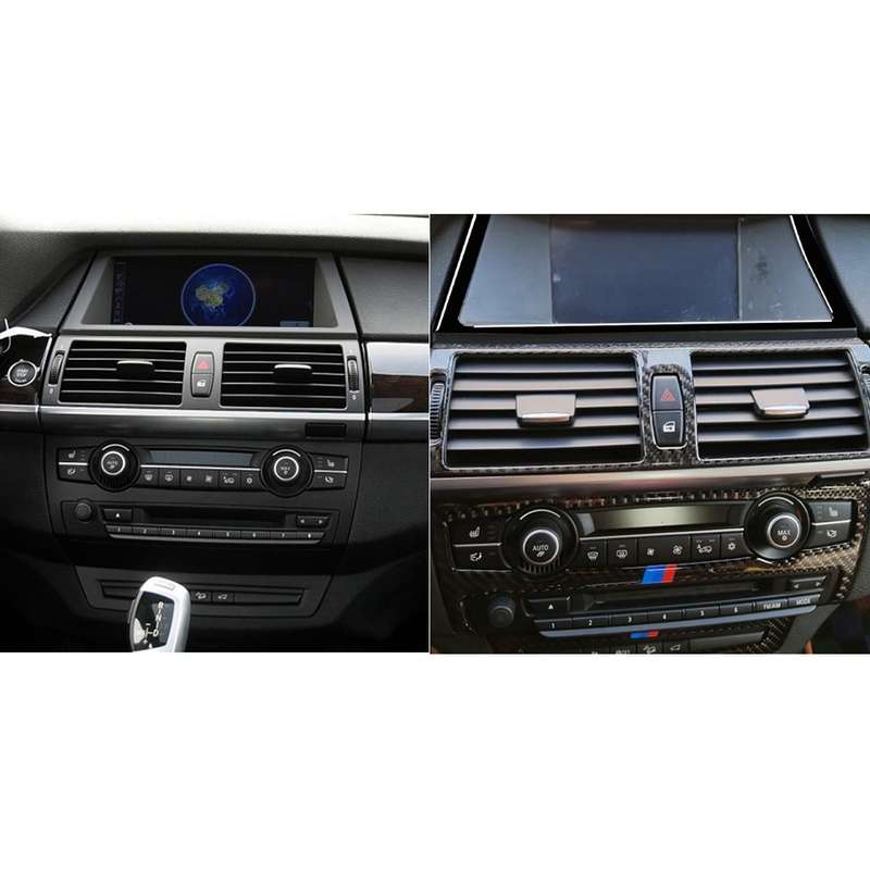 Car Navigation Frame Decorative Sticker for BMW X5 E70 2008-2013 / X6 E71 2009-2014, Left and Right