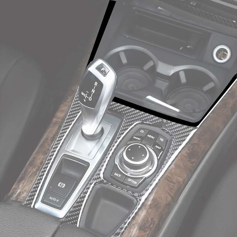 Car Left Drive Water Cup Holder Decorative Sticker for BMW E70 X5 / E71 X6 2009-2013(Black)