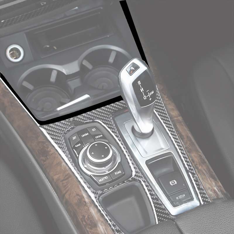 Car Right Drive Water Cup Holder Decorative Sticker for BMW E70 X5 / E71 X6 2009-2013(Black)