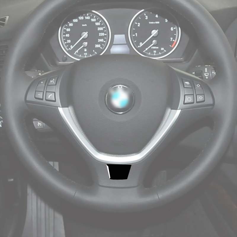 Car Steering Wheel Buttons Decorative Sticker for BMW E70 X5 / E71 X6 2008-2013, Left and Right Driv