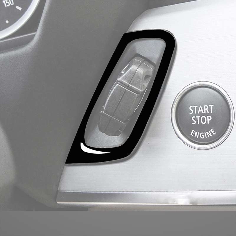 Car Left Drive Key Hole Decorative Sticker for BMW E70 X5 / E71 X6 2009-2013(Black)
