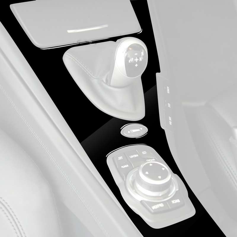 Car Right Drive Gear Panel Decorative Sticker for BMW M3 07-13 E92(Black)