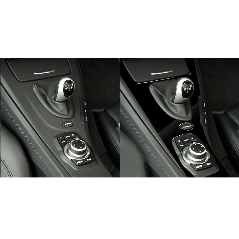 Car Right Drive Gear Panel Decorative Sticker for BMW M3 07-13 E92(Black)