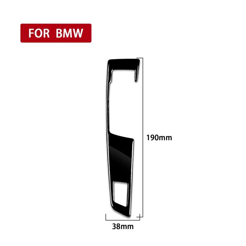 Car Right Drive Gear Panel Single Key Decorative Sticker for BMW Series 5 F10 2011-2017(Black)