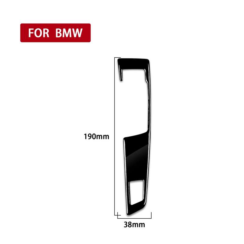 Car Left Drive Gear Panel Single Key Decorative Sticker for BMW Series 5 F10 2011-2017(Black)
