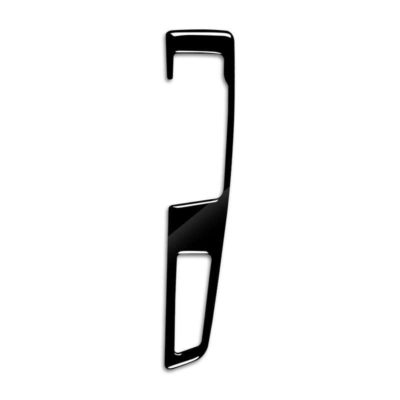 Car Right Drive Gear Panel Double Key Decorative Sticker for BMW Series 5 F10 2011-2017(Black)