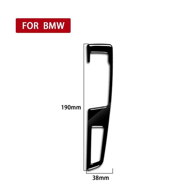 Car Right Drive Gear Panel Double Key Decorative Sticker for BMW Series 5 F10 2011-2017(Black)