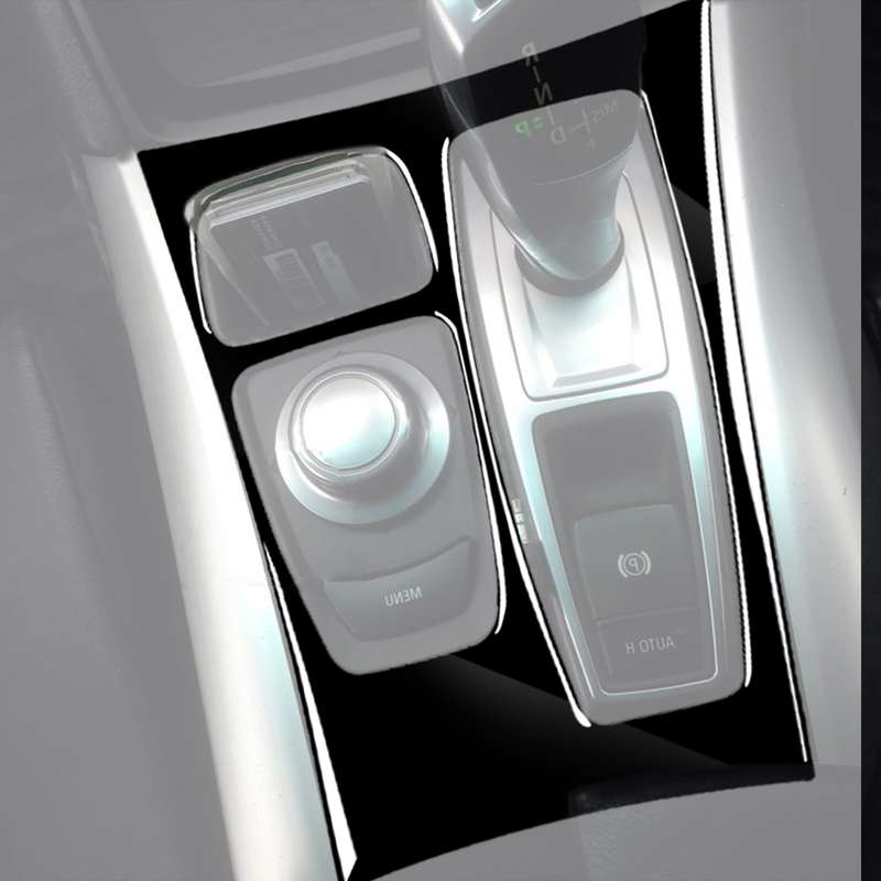 Car Right Drive Gear Panel Decorative Sticker for BMW X5 E70 2008-2013 / X6 E71 2009-2014(Black)