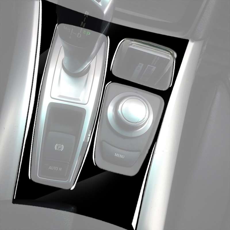 Car Left Drive Gear Panel Decorative Sticker for BMW X5 E70 2008-2013 / X6 E71 2009-2014(Black)