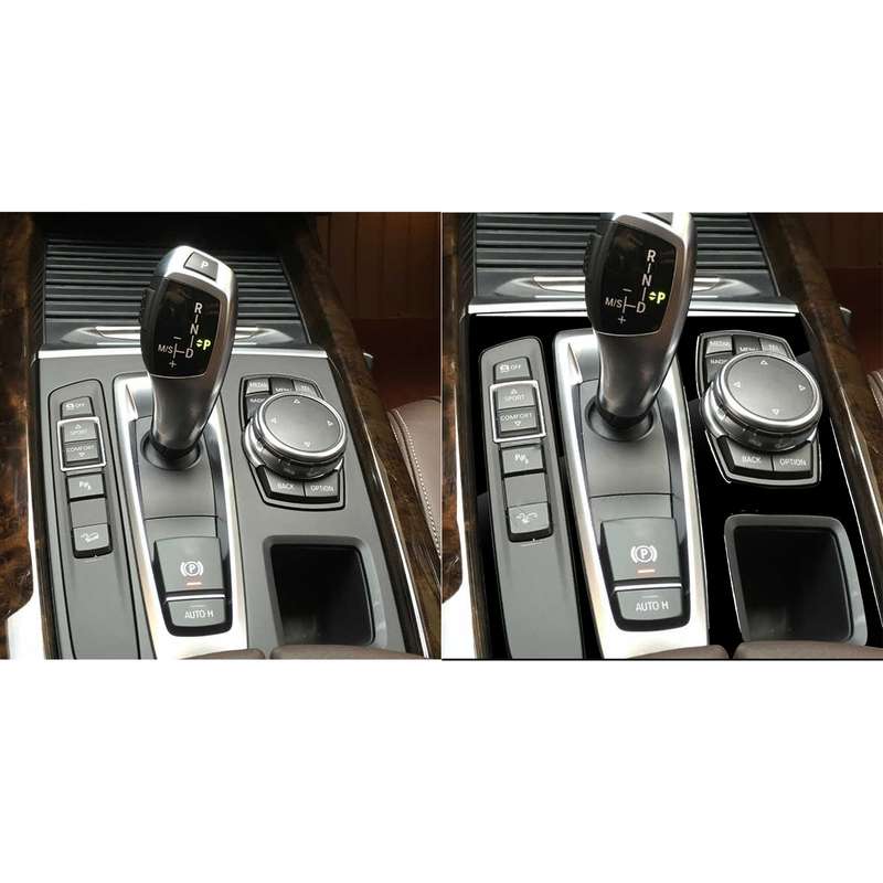 Car Left Drive Gear Panel Decorative Sticker for BMW X5 / X6 F15 F16 2014-2017(Black)