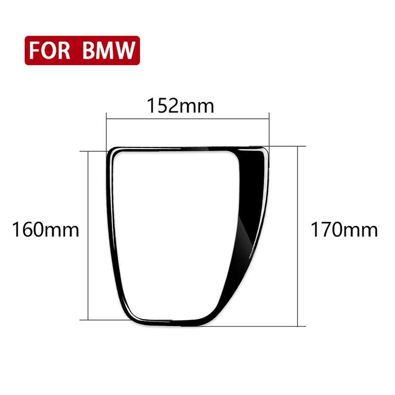 Car Right Drive Gear Panel Decorative Sticker for BMW Series 5 E60 2008-2010(Black)
